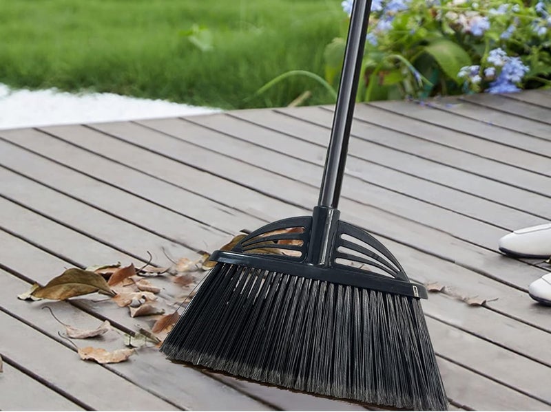 Xifando Four-Section Rod Long-Handled Broom,Heavy-Duty Broom, Angle Broom for Outdoor/Indoor（Black+Blue） - Image 5